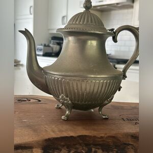 Vintage silver / pewter  Teapot Kettle metal